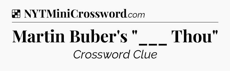 Solution: Martin Buber's 