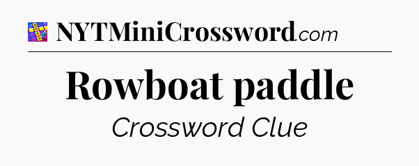 Rowboat paddle Codycross