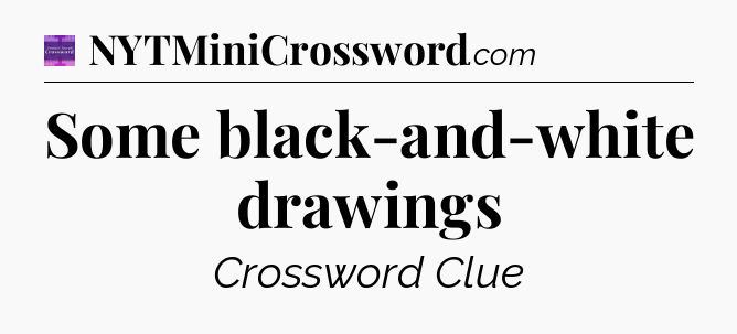 Some black-and-white drawings - Thomas Joseph Crossword