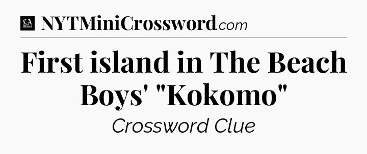 First island in The Beach Boys' 