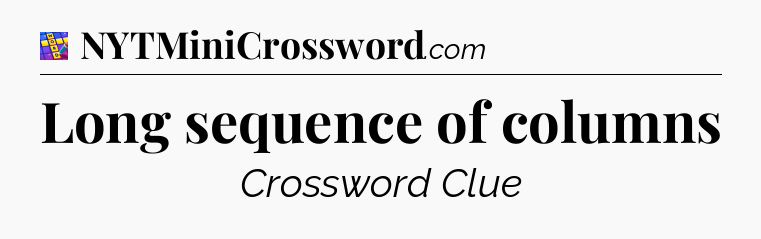 Long sequence of columns Codycross