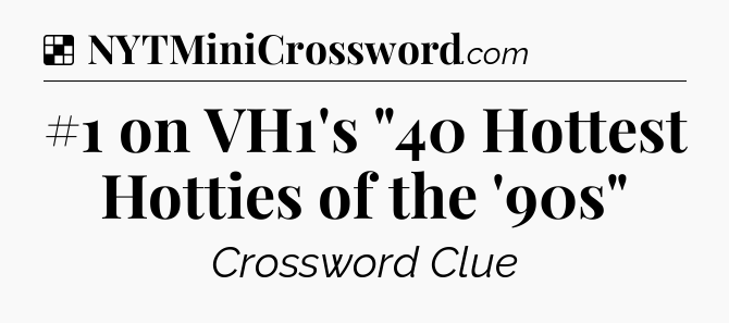 Solution: #1 on VH1's 