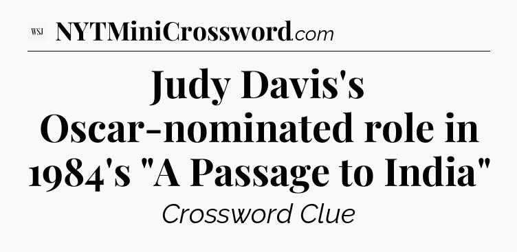 Judy Davis's Oscar-nominated role in 1984's 