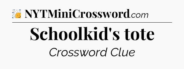 Schoolkid's tote - 7 Little Words