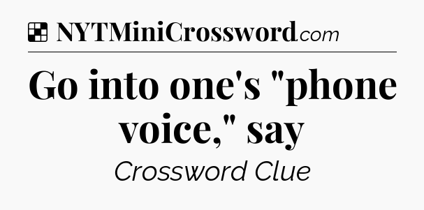 Solution: Go into one's 