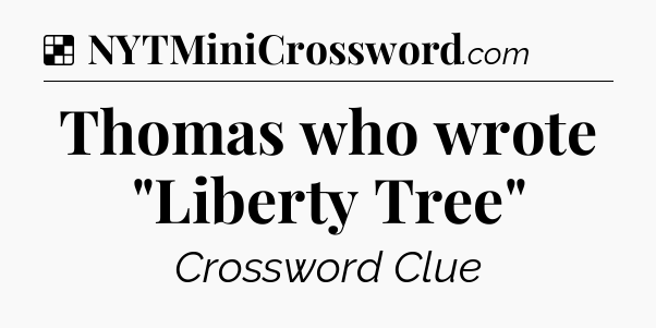 Solution: Thomas who wrote 