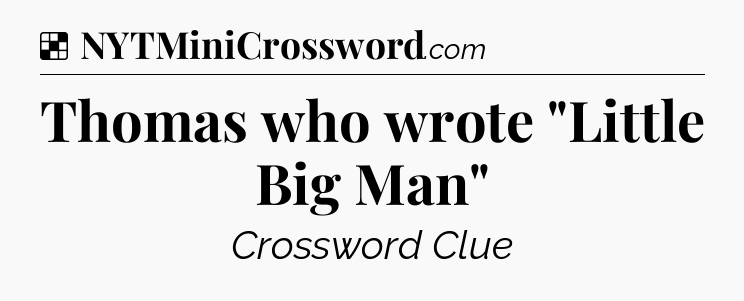 Solution: Thomas who wrote 