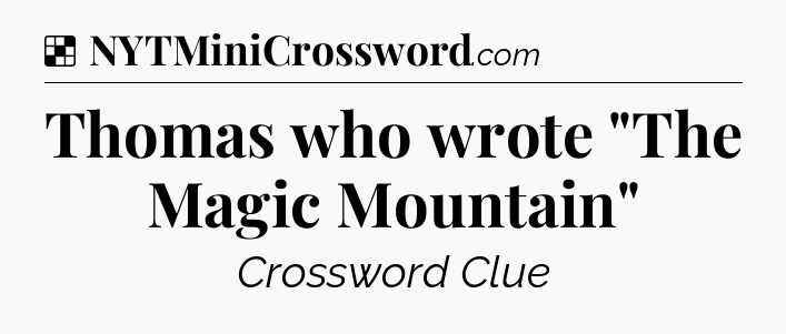 Solution: Thomas who wrote 