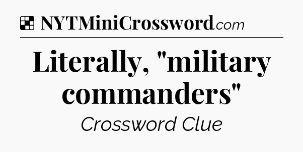 Solution: Literally, 