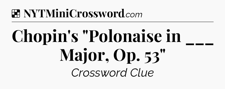 Solution: Chopin's 