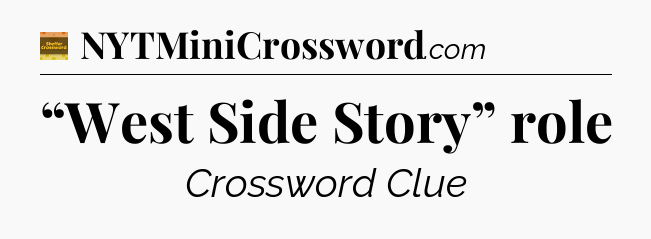 “West Side Story” role crossword clue Eugene Sheffer