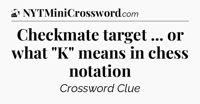 Checkmate target ... or what 