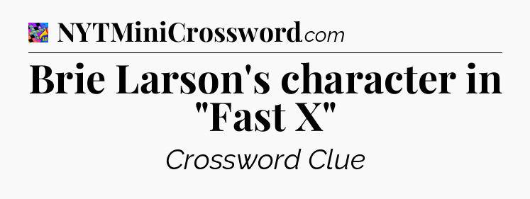 Brie Larson's character in 