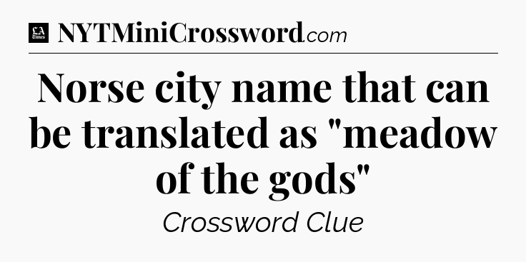 Norse city name that can be translated as 