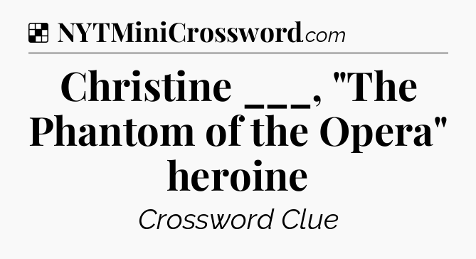 Solution: Christine ___, 
