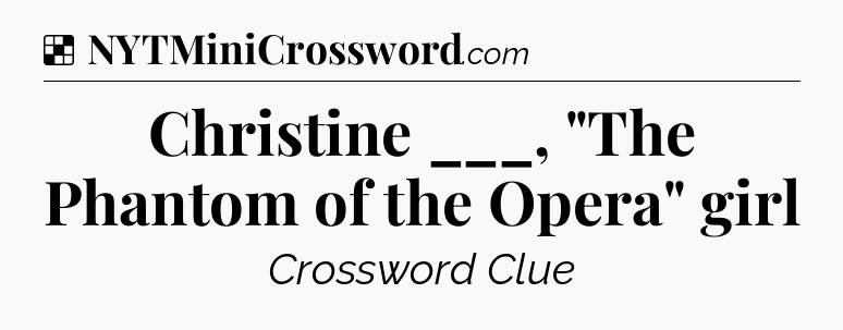 Solution: Christine ___, 