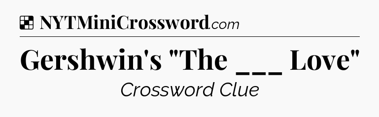 Solution: Gershwin's 