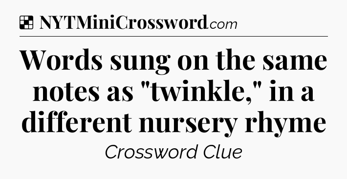 Solution: Words sung on the same notes as 