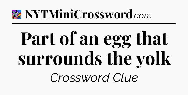 Part of an egg that surrounds the yolk Crossword Clue
