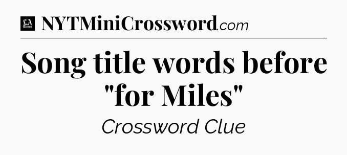 Song title words before 