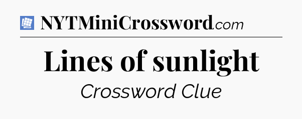 Lines of sunlight Puzzle Page Crossword Clue