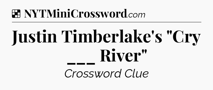 Solution: Justin Timberlake's 