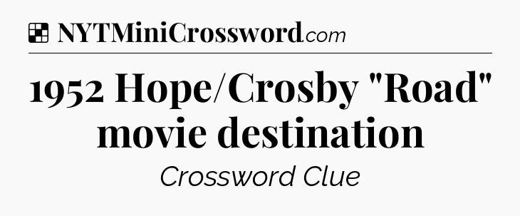 Solution: 1952 Hope/Crosby 