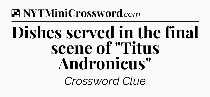 Solution: Dishes served in the final scene of 