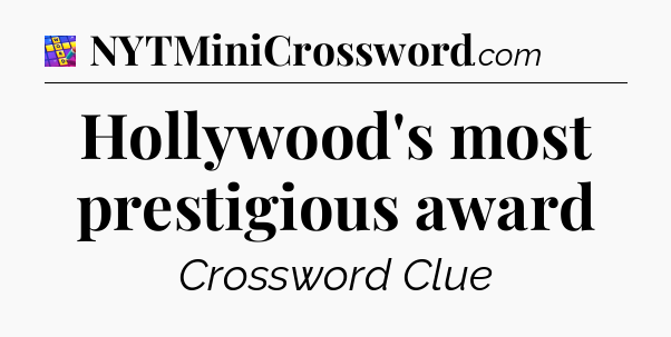 Hollywood's most prestigious award Codycross