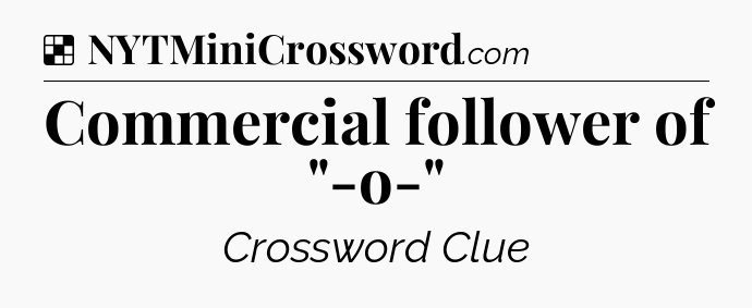 Solution: Commercial follower of 