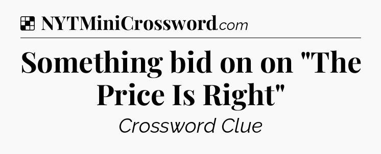 Solution: Something bid on on 