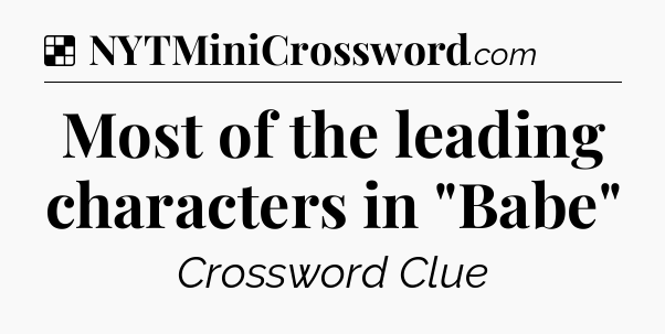 Solution: Most of the leading characters in 