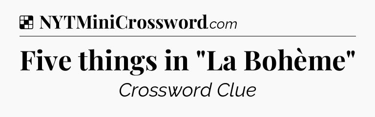 Solution: Five things in 