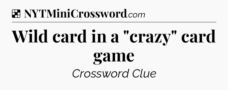 Solution: Wild card in a 