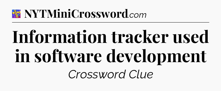 Information tracker used in software development Codycross