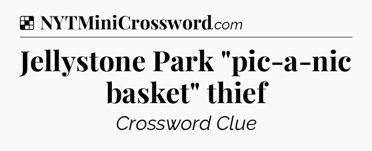 Solution: Jellystone Park 