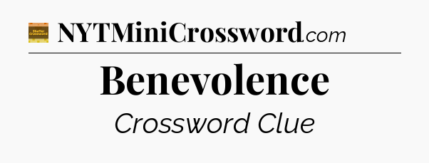 Benevolence - Eugene Sheffer Crossword