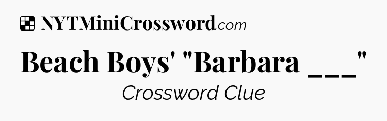 Solution: Beach Boys' 