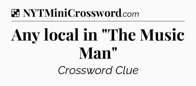 Solution: Any local in 