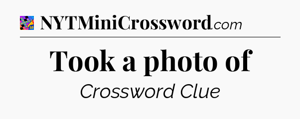 Took a photo of Crossword Clue