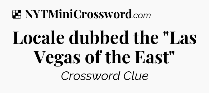 Solution: Locale dubbed the 