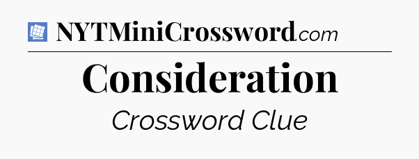 Consideration Puzzle Page Crossword Clue
