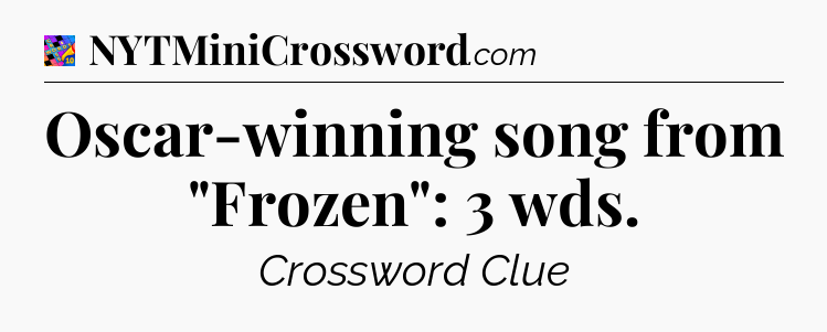 Oscar-winning song from 