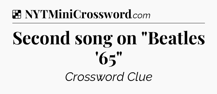 Solution: Second song on 