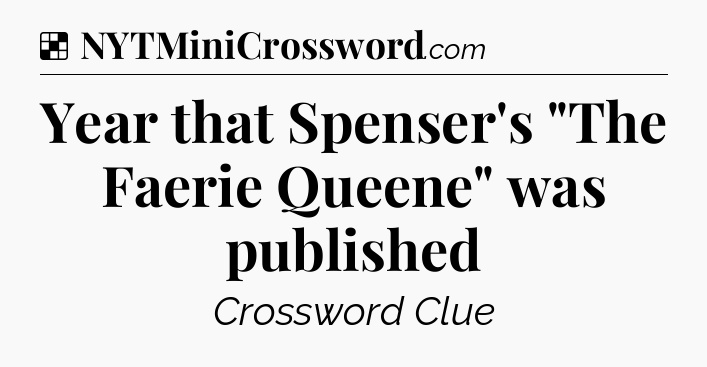 Solution: Year that Spenser's 