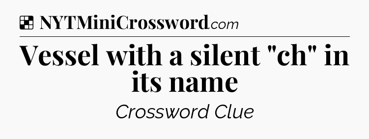 Solution: Vessel with a silent 