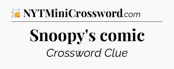 Snoopy's comic - 7 Little Words