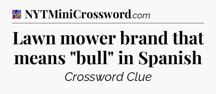 Lawn mower brand that means 