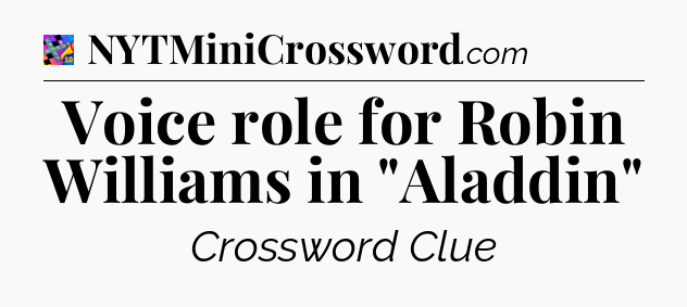 Voice role for Robin Williams in 