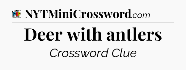 Deer with antlers Crossword Clue